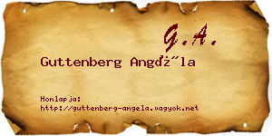 Guttenberg Angéla névjegykártya